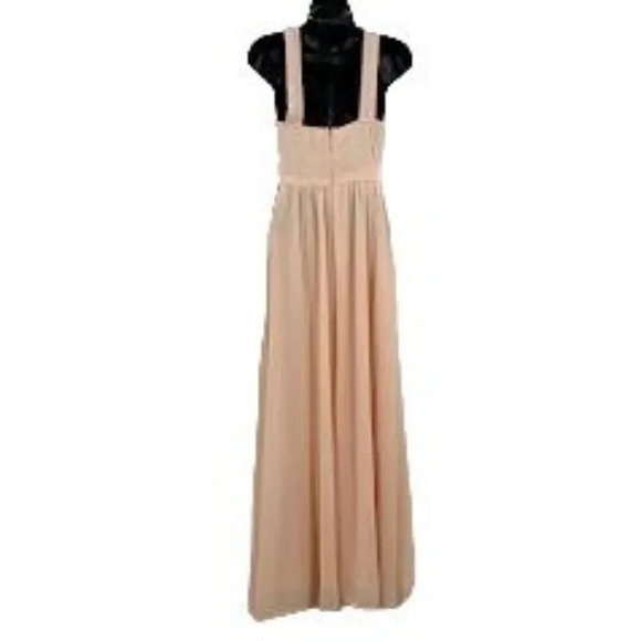 Lulu’s Women's  Air‎ of Romance Sleeveless Peach Chiffon Maxi Dress Size XS NWT - Picture 2 of 13